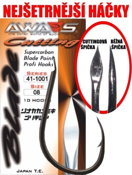 Awa-S Háčky Cutting Blade 1001 Black Nickel 10ks - vel.1