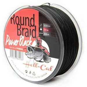 Hell-Cat Splétaná šňůra Round Braid Power Black 200m - 0