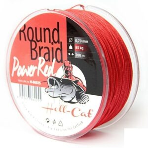 Hell-Cat Splétaná šňůra Round Braid Power Red 200m - 0