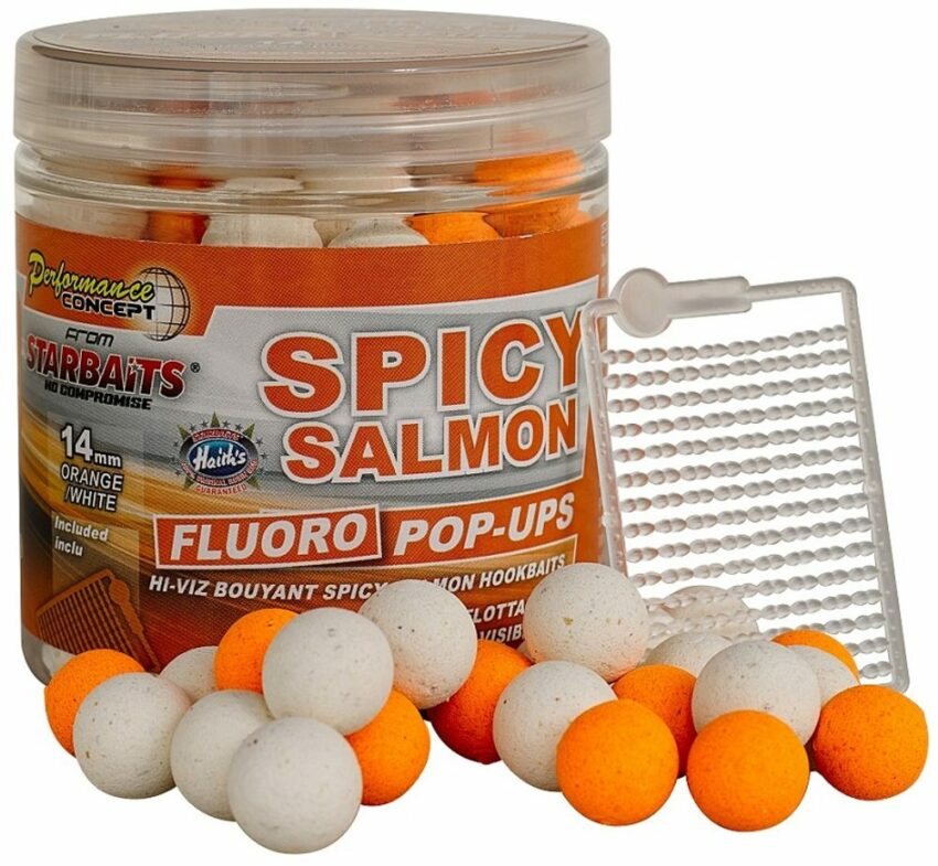 Starbaits Plovoucí boilies Fluo Spicy Salmon 80g - 14mm
