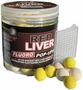 Starbaits Plovoucí boilies Fluo Red Liver 80g - 20mm