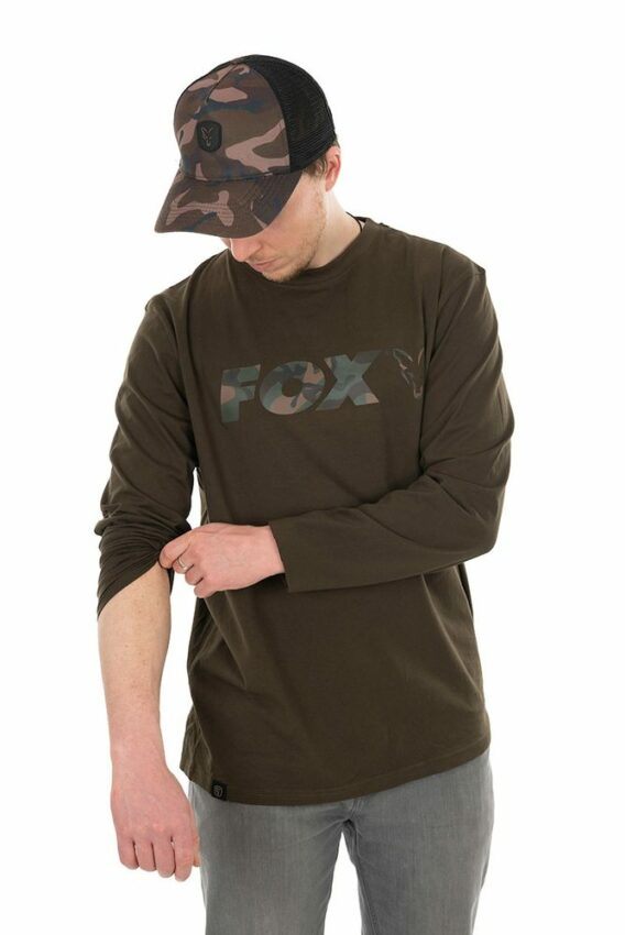 Fox Triko Long Sleeve Khaki/Camo T-Shirt - XXXL