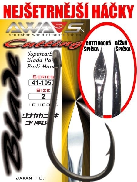 Awa-S Háčky Cutting Blade 1053 Black Nickel 10ks - vel.1