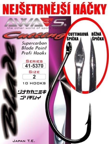 Awa-S Háčky Cutting Blade 5370 Black Nickel 10ks - vel.1