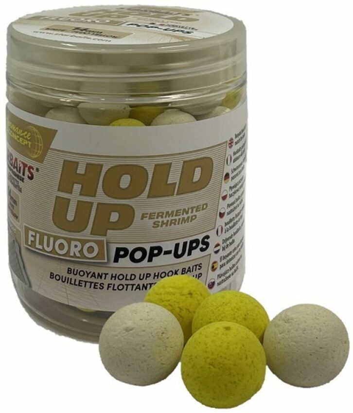 Starbaits Plovoucí Fluo Pop-up Boilies Hold Up Fermented Shrimp 80g - 20mm