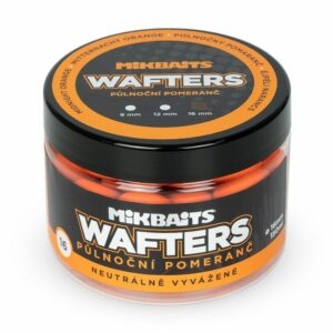 Mikbaits Wafters vyvážené boilie 150ml - Půlnoční pomeranč 16mm