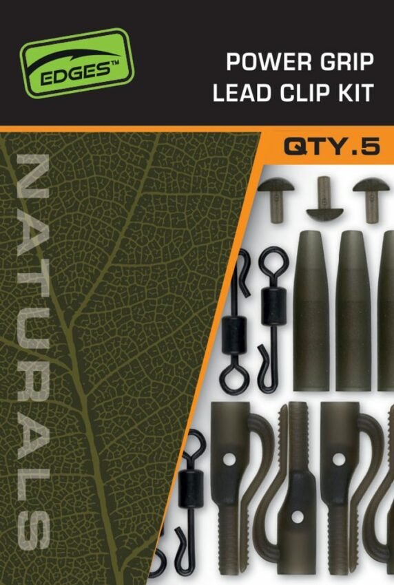 Fox Montáž Edges Naturals Power Grip Lead clip kit x 5