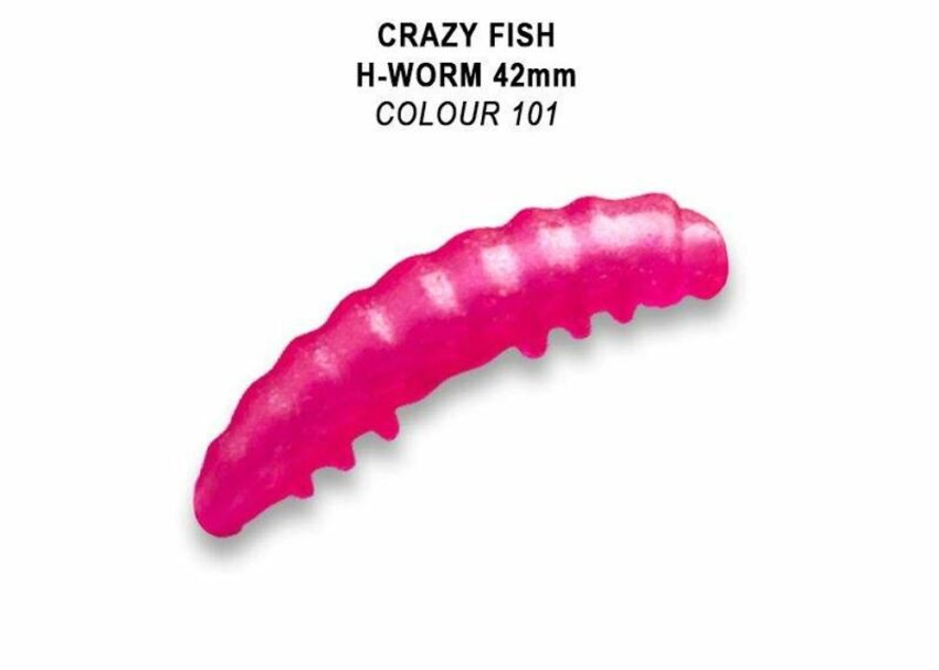 Crazy Fish Umělá Nástraha MF H worm 42mm Barva 101 Sýr Floating
