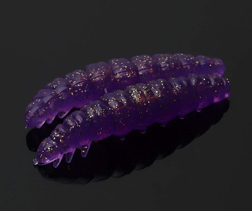 Libra Lures Larva Purple with glitter - 3