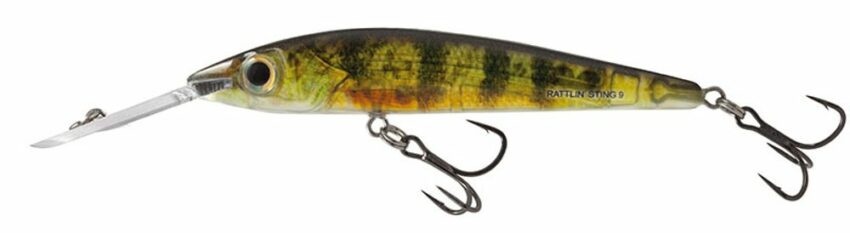 Salmo Wobler Rattlin Sting Deep Runner Real Yellow Perch - 9cm 12g