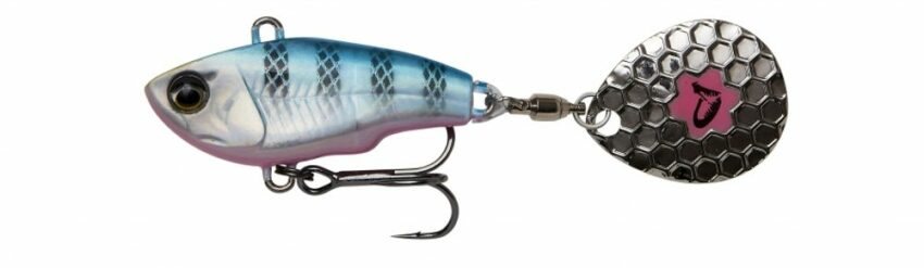 Savage Gear Wobler Fat Tail Spin Sinking Blue Silver Pink - 5