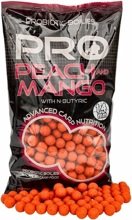 Starbaits Boilie Probiotic Peach & Mango - 14mm 1kg