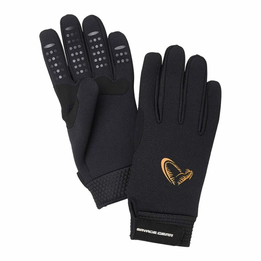 Savage Gear Rukavice Neoprene Stretch Glove Black - L