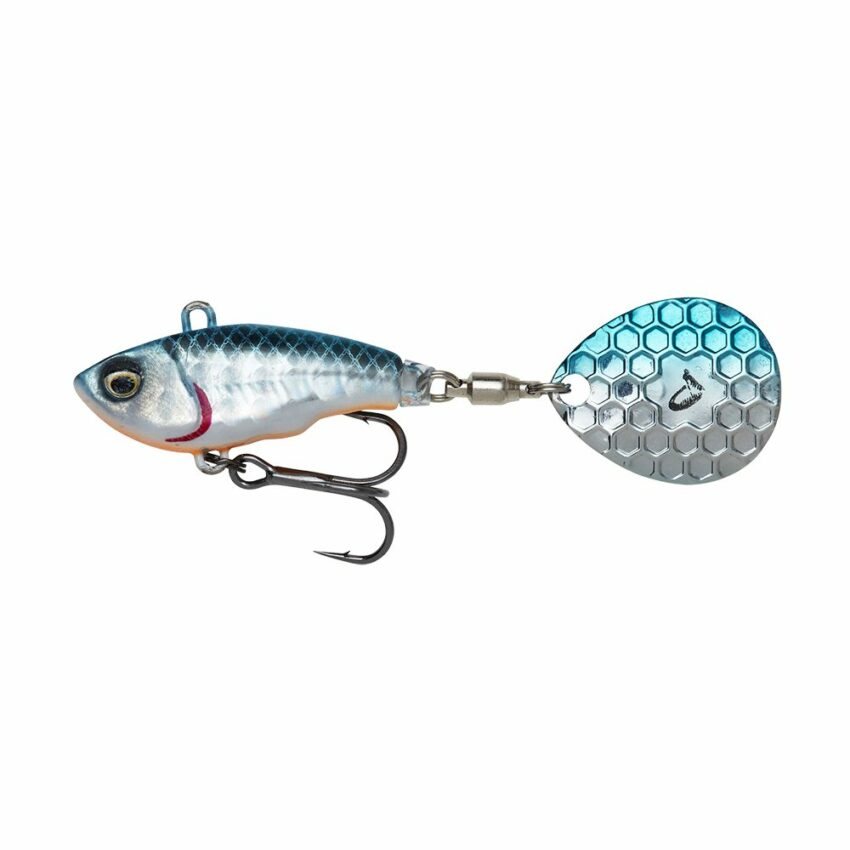 Savage Gear Wobler Fat Tail Spin Sinking Blue Silver - 5