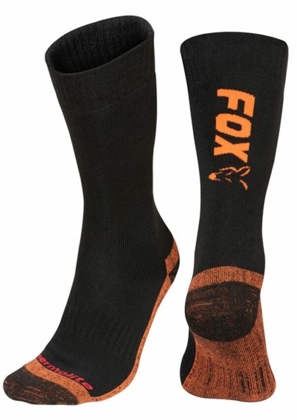 Fox Ponožky Collection Thermolite long sock Black/Orange - 40-43